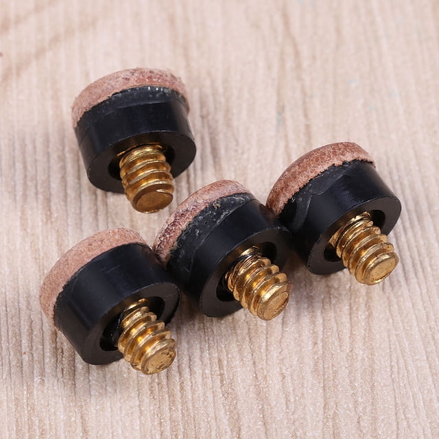 FOMIYES 50Ud Ferrules Para Tacos De Billar Con Punta Tornillo De Cuero Color Marrón Fácil Instalar