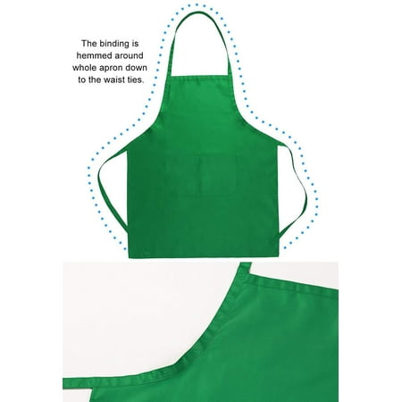 

Cooking Apron Delicate Durable Premium Apron with Adjustable Leather Straps Multiple Styles (12 Piece) 12PCS 27.6*23.6inch