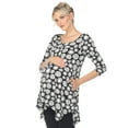 thumbnail image 2 of White Mark Women's Maternity Geometric Circle Tunic Top, 2 of 6
