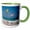 Green/White, variant on 3drose, Dominican Republic, Bavaro Beach, Parasailing - Ca14 Len0211 - Lisa S. Engelbrecht, 11oz Two-tone Red Mug