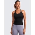 thumbnail image 2 of Musculosa CRZ YOGA sin costuras con espalda nadadora acanalada negra XX-S, 2 of 5