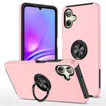 Entronix Heavy Duty Ring Case Designed for Galaxy A06, Shockproof Slim Fit Kickstand, Pink