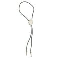 thumbnail image 3 of Daisy Del Sol White Howlite Stone Bolo Tie Braided Vegan Faux Leather Silver Tips Handmade Necklace Adjustable Boho Bohemian Western Jewelry, 3 of 8