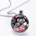 thumbnail image 2 of Koala Elegant Women's Glass Circular Pendant Necklace - Stylish Necklaces for Women, 2 of 5