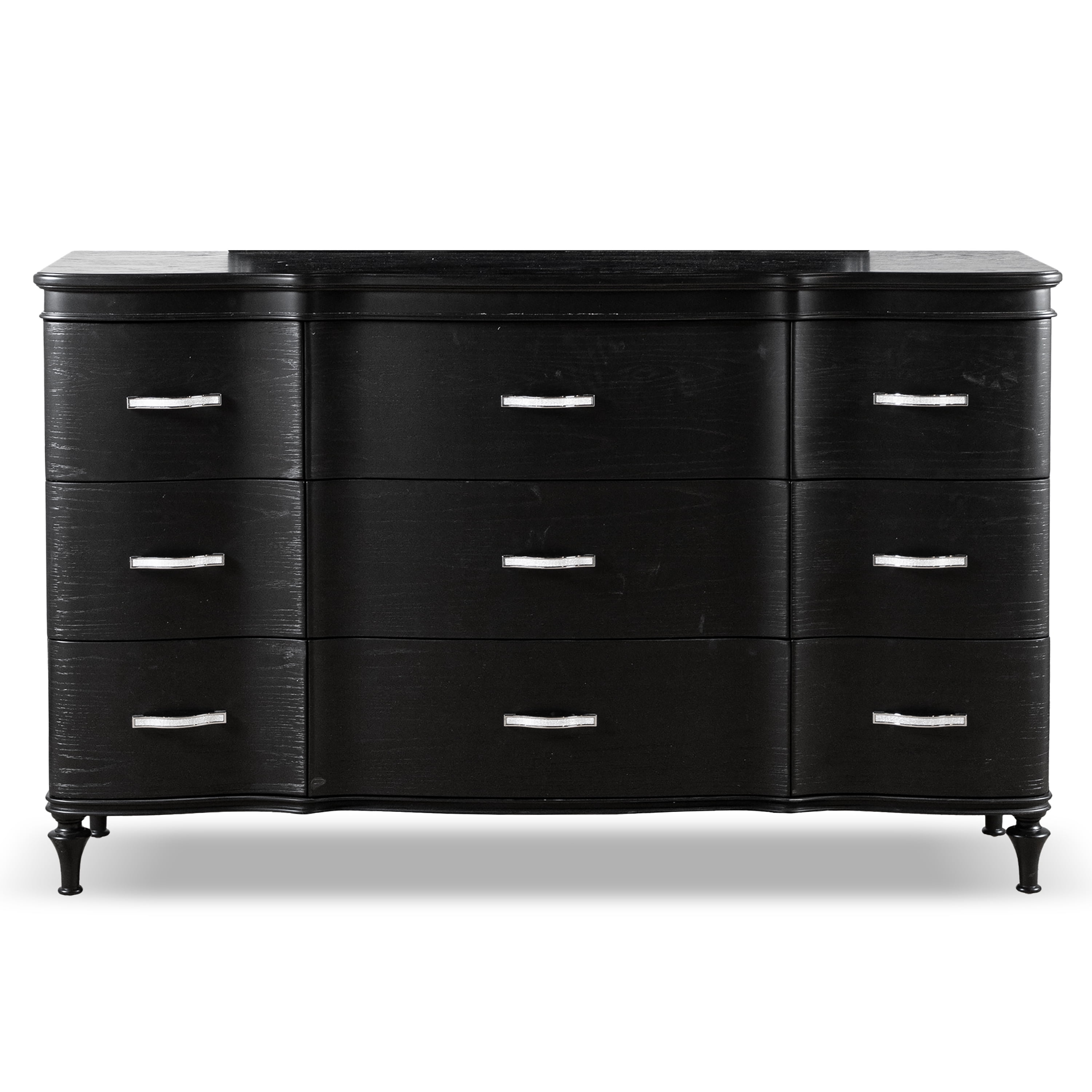 Furniture of America Seabliss Glam 9-Drawer Dresser, Black