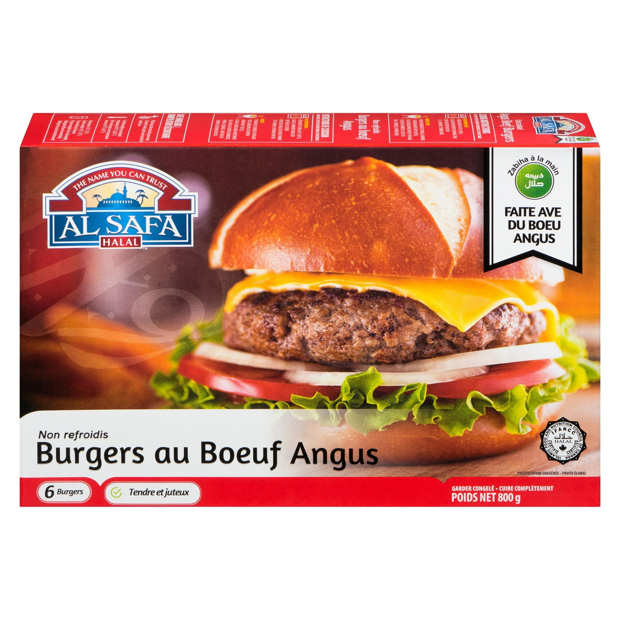 Burger au boeuf cru Angus d'Al Safa Halal 800g