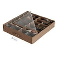 thumbnail image 5 of Everyday Home Under-Bed Plastic-Covered 12-Pair Shoe Organizer (Brown), 5 of 6