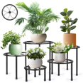 thumbnail image 1 of Soporte para plantas Amaoot Metal para interior y exterior, paquete de 5 unidades, color negro, 1 of 6
