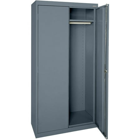 Elite Series Wardrobe Cabinet with Adjustable Shelf, 46"W x 24"D x 78"H, Charcoal