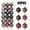 Coffee, variant on TERGAYEE 36 Pcs Christmas Ball Ornaments Set,1.2in Shatterproof Christmas Balls Decorations, Assorted Decorative Hanging Christmas Tree Ornaments Baubles for Holiday Wedding Party Decoration