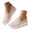 Gold, variant on Women's Mesh Rhinestone Platform Loafers Stylish Breathable Slip ons Soft Sole Non Slip Walking Shoes Gold Size 6