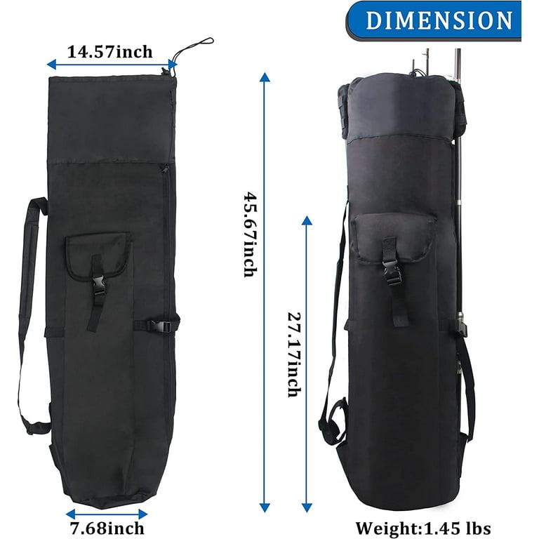 Fishing Rod Bag Pole Holder Fishing Rod Carrier Case Holds 5 Poles Travel  Case Waterproof Lightweight Tackle Box Multifunctional Stand Fishing Bags  Large Capacity Fishing Gear Organizer Gift for Men 