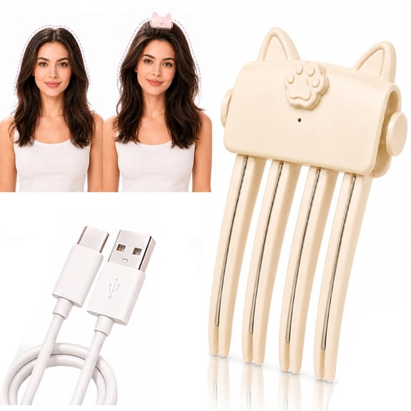 Wireless Heated Volumizing Root Lift Clip, Electric Hair Volumizer with 2 Heat Settings for Fine Flat Hair Quick Styling