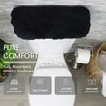 thumbnail image 4 of Home Weavers Allure Collection Cotton Toilet Tank Lid Cover for Bathroom, Soft Absorbent Non-Slip Tufted Fabric, Machine Washable Toilet Tank Top Cover, 10"x22" Black, 4 of 11