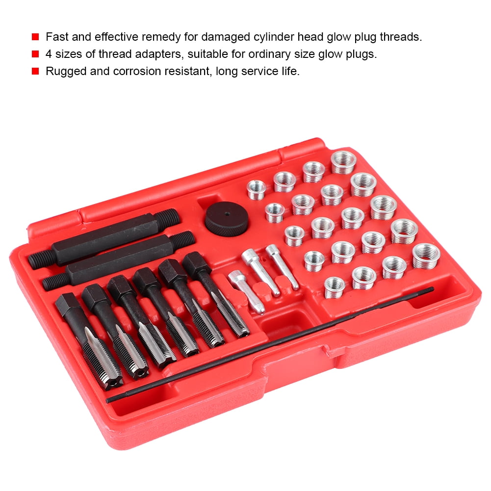 EZSPTO Glow Plug Repair Tap,Glow Plug Knurled Head,33pcs Glow Plug