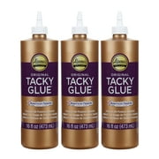Aleene's Original Tacky Glue 16 fl oz 3 Pack, Premium All-Purpose Adhesive, White, Dries Clear
