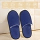 thumbnail image 2 of Balery Navy Blue Pantuflas de Casa de Felpa Silenciosas con Diseño Estampado, Zapatillas Cómodas Antideslizantes de Algodón para Interior-Large, 2 of 8