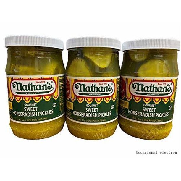 Nathan's Sweet Horseradish Pickles16Oz. (316Oz. Jars)