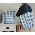 thumbnail image 5 of Soimoi Blue Poly Georgette Fabric Gingham Check Printed Craft Fabric by the Yard 52 Inch Wide, 5 of 5