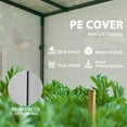 thumbnail image 4 of Walk-in Portable Greenhouse Small Greenhouse for Outdoors with UV-resistant PE Cover, 6.6' x 2.5' x 5.6' White, 4 of 12
