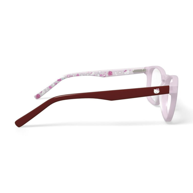 Hello Kitty Youth HK321 Square Prescription Eyeglasses with Case