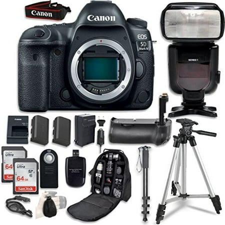 Canon EOS 5D Mark IV Digital SLR Camera Bundle (Body Only) + Professional Accessory Bundle (14 (The Best Professional Digital Camera)