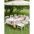 thumbnail image 3 of Easter Outdoor Tablecloth - 60x120 Inch Rectangle Dining Table Cover, Easter Bunny Spring Watercolor He Is Risen Flowers Waterproof Outdoor Table Cloth with Umbrella Hole & Zipper for Picnic/Patio, 3 of 7