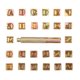 thumbnail image 3 of Set Punzones 13mm Metal Diseño Vintage Alfabeto 26 ANGGREK  Otros, 3 of 8