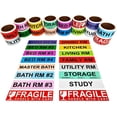 thumbnail image 3 of Aegis Adhesives - 1" X 4.5" Home Moving Color Coding Labels - 4 Bedroom House + Fragile Stickers -14 Different Living Spaces + 2 Handle With Care - (16 Rolls, 50 Stickers Each, 800 Total), 3 of 6