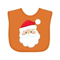 Inktastic Santa Claus, Smiling Santa, Santa Hat, Christmas Boys or Girls Baby Bib