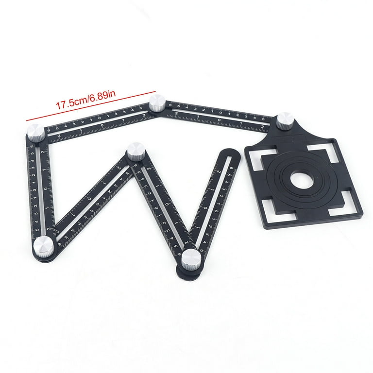 Adjustable ceramic tile hole locator 6 folding cheap multiple angle ruler drill guide openings locator