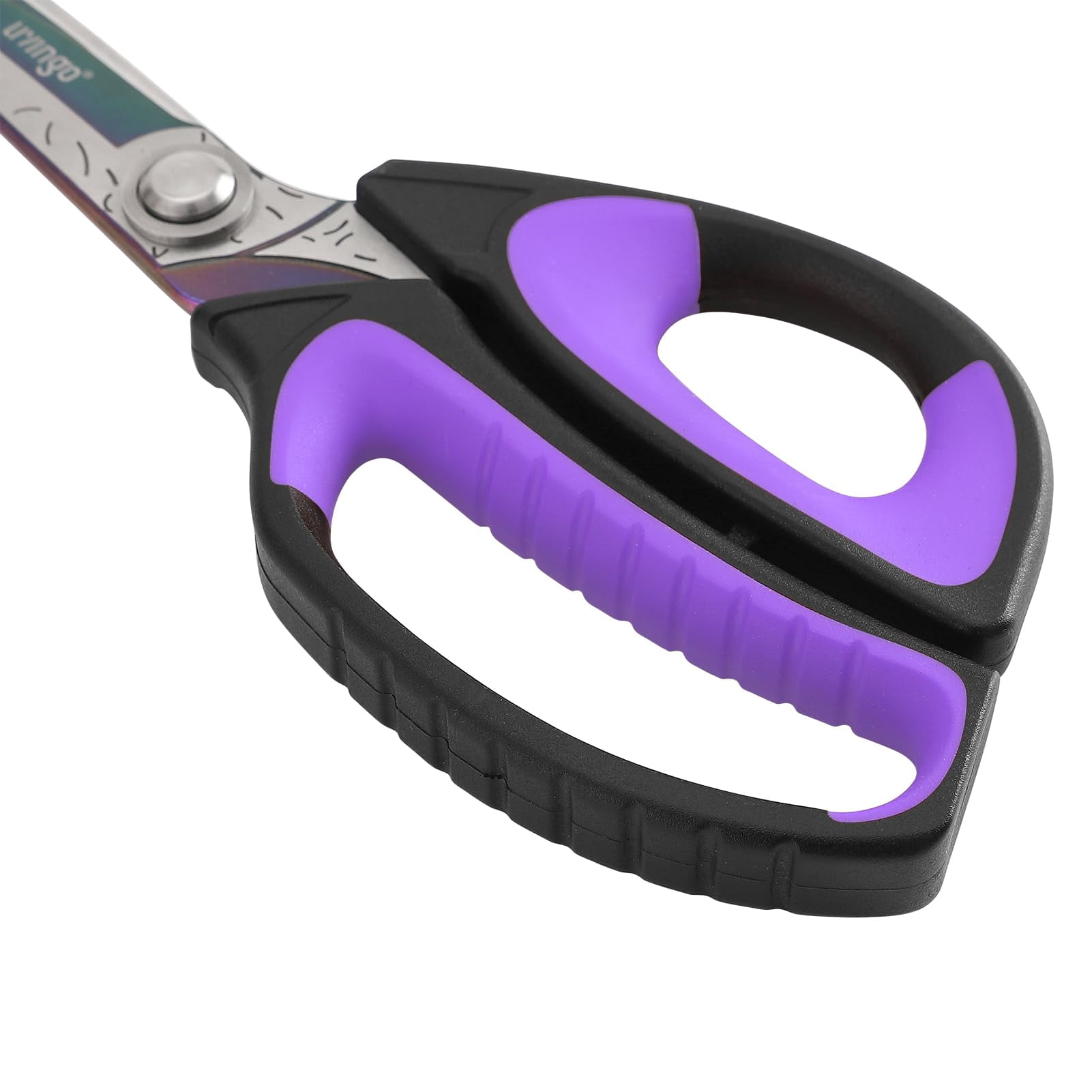 Heavy Duty Industrial Scissors: 10" Utility Stainless Steel All Purpose Titanium Coating Forged Shop Shears For Household Pruning  Gardening Construction Black & Purple