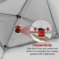 thumbnail image 6 of LAZY BUDDY 13'x13' Pop up Gazebo with Mosquito Netting, Outdoor Canopy Tent Patio Gazebo with Wheeled Bag, for Garden Backyard Lawn, 6 of 9