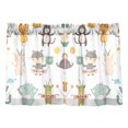 thumbnail image 7 of Yayeee Kitchen Curtains Tier Pair Light Filtering 27"x36" Rod Pocket Short Cafe Window Panel, Cute Animal, 7 of 7