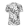 thumbnail image 5 of Wukai Hand Drawn Snake Print Men's Short-Sleeved Mesh T-Shirt,Quick-Dry Short Sleeve Workout T-Shirt-X-Large, 5 of 8