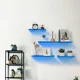 thumbnail image 4 of Estante de almacenamiento de acrílico montado en la pared, organizador moderno para baño, cocina, estantes de exhibición, estante de pared decorativo sin perforaciones, 4 of 5
