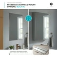 thumbnail image 3 of Bathroom Medicine Cabinet, Aluminum, Recessed/Surface Mount, 30" x 30", 2 Door, Mirrored w/LED, 3 of 11