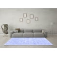 thumbnail image 3 of Ahgly Company Machine Washable Indoor Square Abstract Blue Contemporary Area Rugs, 7' Square, 3 of 4