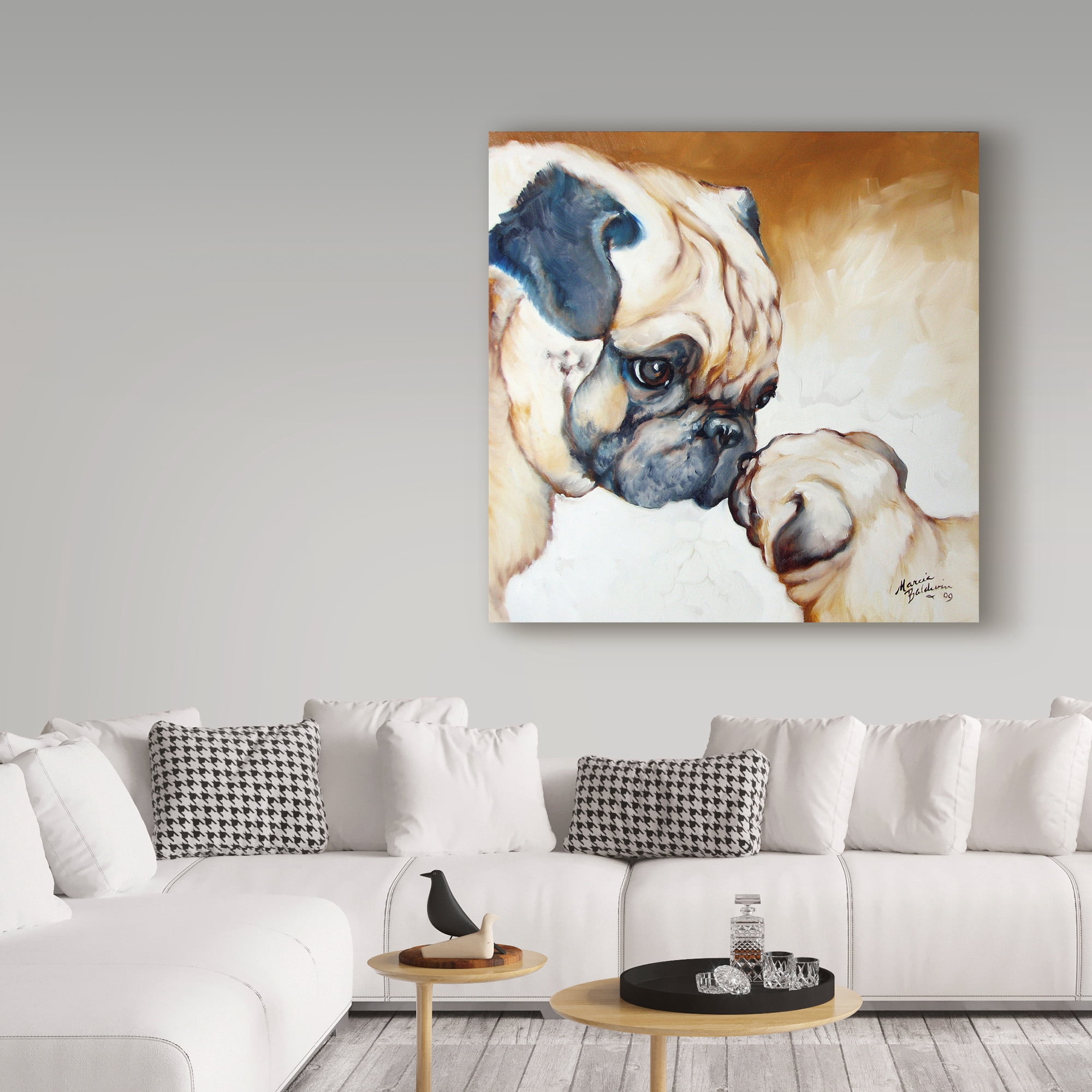 Trademark Fine Art 'Pug 2' Canvas Art by Marcia Baldwin