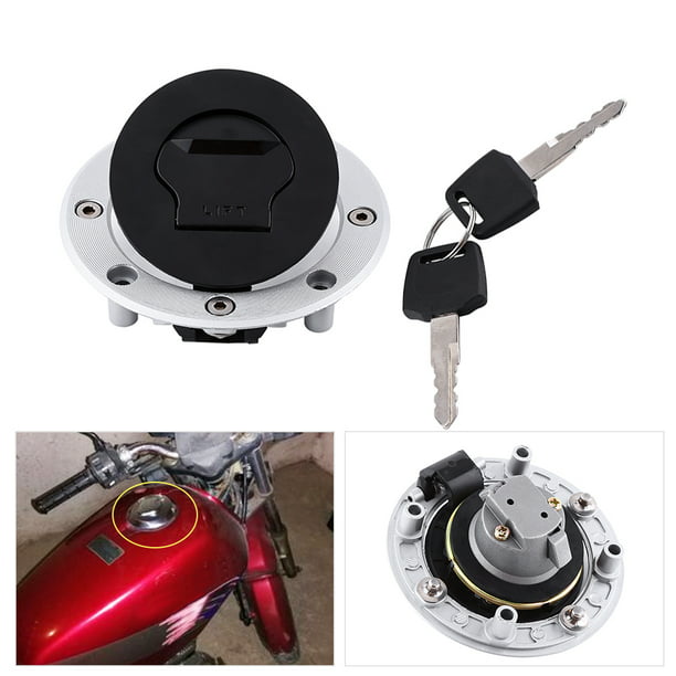 ACOUTO Qiilu Aluminum Gas Fuel Tank Cap Cover, Rubber Seal No Oil Leaking  Locking Fuel Cap With 2 Keys Motorcycle Fuel-System Accessories For GSXR  600 