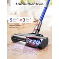 thumbnail image 4 of MOOSOO Cordless Vacuum, 40Mins Stick Vacuum with Anti-Tangle Brush, 28Kpa Vacuum Cleaners for Home, Lightweight Wireless Vacuum for Hard Floors Low-Pile Carpet Pet Hair, Blue, 4 of 9