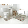 thumbnail image 4 of Xecao Hand Drawn Strawberry 2-Piece Vintage Seamless Anti-Skid Mat Set, featuring a stylish pattern for a safe and elegant toilet rug experience, 4 of 6