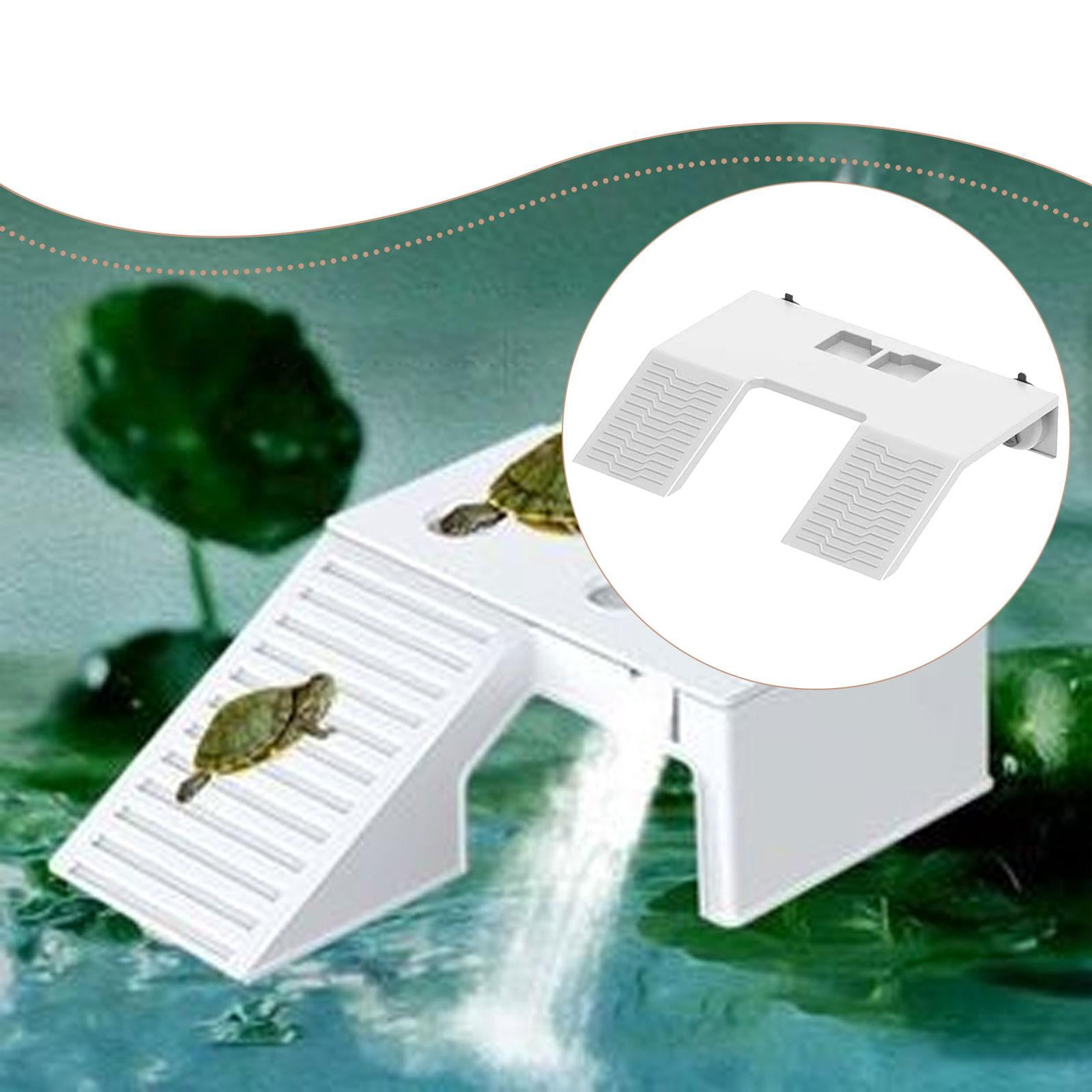 EHJRE Turtle Basking Platform, Turtle Tank Platform Climbing Shelf Reptile Habitat for Bearded Dragon Terrapin Semi Aquatic Animals 29.5cmx23cmx5.5cm
