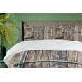 thumbnail image 4 of Ambesonne Rustic Duvet Cover Set, Little Rusty Boat Door, 2-Calking, Brown and Grey, 4 of 6