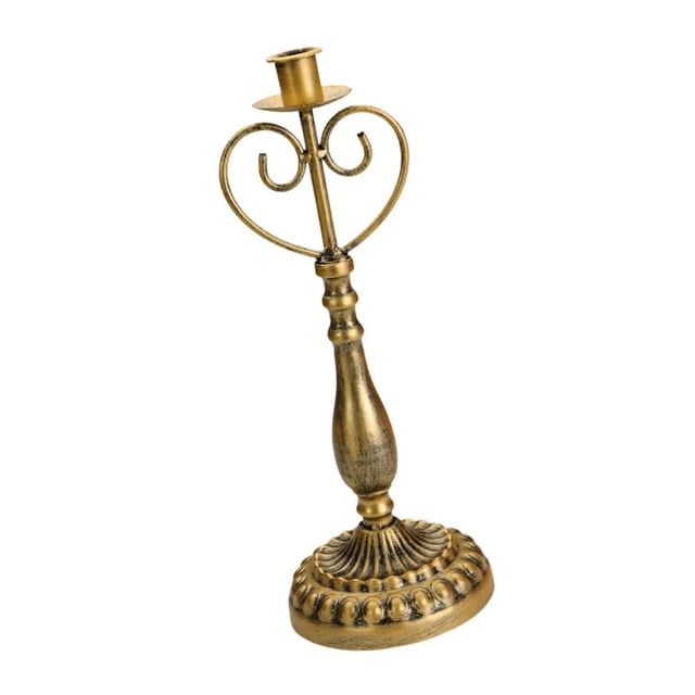 Candelabro de metal, candelabro de hotel, candelabro de hierro, soporte para velas para el día de San Valentín, Navidad, mostrador de cocina Un solo brazo