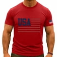 thumbnail image 5 of Kladzum 4th Of July Men's T-Shirts Short Sleeve Crew Neck Fashion Graphic Tees Breath Comfy Summer Outdoor Workout Shirts M-3XL, 5 of 6