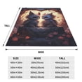 thumbnail image 3 of Honeii Romantic Rose Animal Couple Print Fleece Blanket - Throw Blanket for Bed, Sofa, Couch, Camping, and Travel , Microplush Ultra Soft Warm Blanket-60"x50", 3 of 7
