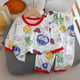 thumbnail image 2 of Odeerbi 1-6 Años Niños Niñas Pijama de Verano de Algodón de Manga Larga Conjunto de Pantalones Con Estampado Suave Ropa de Dormir Conjuntos de Pijama de Dos Piezas, 2 of 5