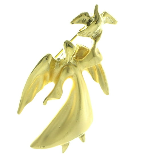 Mi Amore Angel Brooch-Pin Gold-Tone