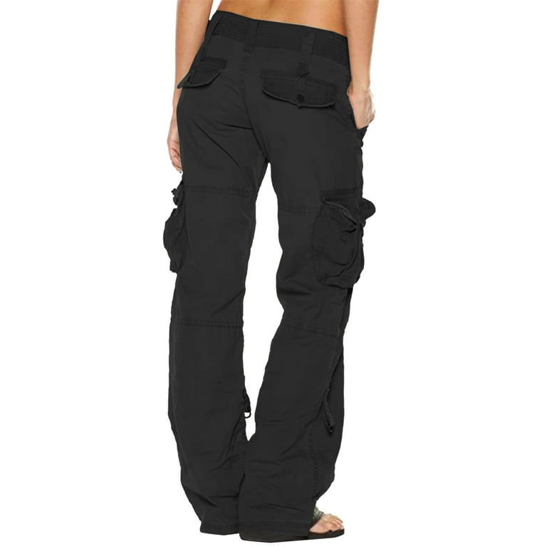 FAIWAD Womens Cargo Jogger Pants Elastic High Waist Baggy FAIWAD Womens Cargo Jogger Pants Elastic High Waist Baggy